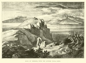 Tiberius-klippen, med Jupiter-villaen, Capri av English School