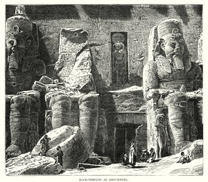 Klippetempler ved Abousimbel (gravering) av English School
