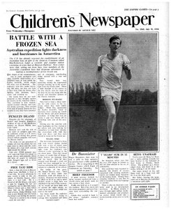 Roger Bannister, forsiden av 