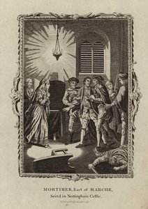 Roger Mortimer beslaglagt på Nottingham Castle av English School