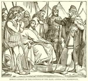 Romersk konsept for grunnleggeren av rasen.--Aeneas og Agamemnon av English School