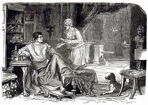 Romersk studie, illustrasjon fra Cassells Illustrated Universal History av Edward Ollier, publisert 1890 (digitalt forbedret bilde) av English School