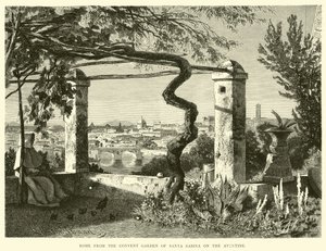 Roma fra klosterhagen i Santa Sabina på Aventine av English School