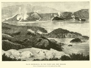 Rotomahana, eller The Warm Lake, New Zealand av English School