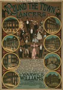 Round the Town Lancers av Warwick Williams; musikalsk partitur av English School