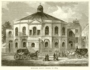 Rowland Hills Chapel i 1814 av English School