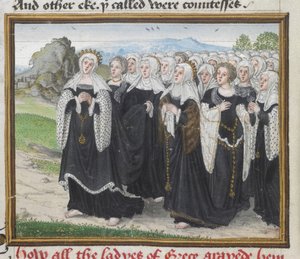 Roy 18 D II f.160 greske kvinner på reise til Theben, fra 