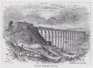 Royal Border Bridge (gravering) av English School