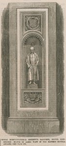 Gärten der Königlichen Gartenbaugesellschaft, South Kensington: Statue von James Watt in der östlichen zentralen Arkade