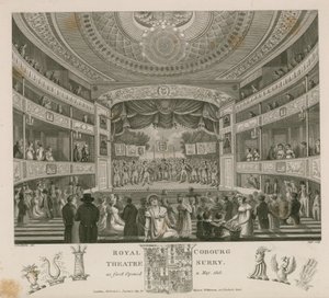 Royal Theatre, Cobourg, Surrey, som først åpnet i mai 1818 av English School