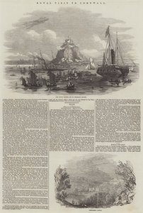 Kongelig besøk i Cornwall (gravering) av English School
