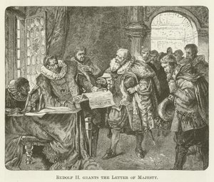Rudolf II gir Majestetsbrevet av English School