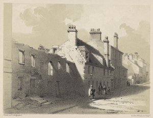Ruined House, Rottenrow (gravering) av English School