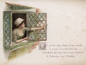 Sally in our Alley (farge litho) av English School