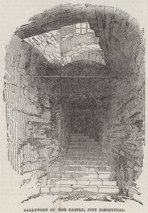 Sallyport of Windsor Castle, nettopp oppdaget (gravering) av English School