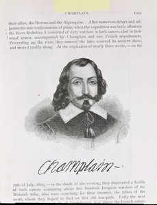 Samuel de Champlain (ca. 1567-1635) illustrasjon fra bind IV av 