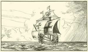 Santa Maria (blekk på papir) av English School