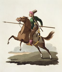 Saphir, fra Costumes of the Various Nations, bind VII, The Military Costume of Turkey, av Thomas MacLean, utgitt ca. 1800-18 (håndfarget akvatint) av English School