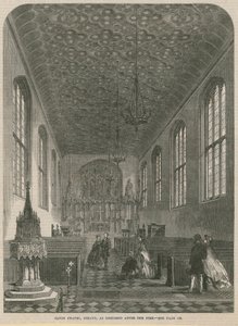 Savoy Chapel, Strand, som restaurert etter brannen av English School