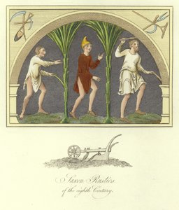 Sächsische Bauern des 8. Jahrhunderts von English School
