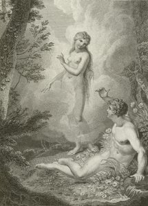 Scene fra Paradise Lost, av John Milton av English School