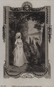 Scene fra The History of Sir Charles Grandison, av Samuel Richardson av English School