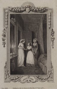 Scene fra The History of Sir Charles Grandison, av Samuel Richardson av English School
