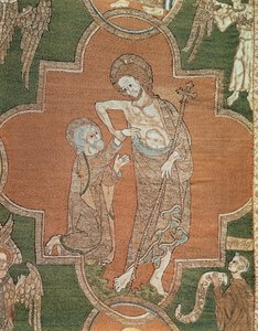 Scene fra Kristi liv, detalj fra Syon Cope, 1300-20 (lin brodert med metalltråder og silke) av English School