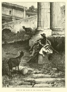 Scene i ruinene av Vespasian-tempelet av English School