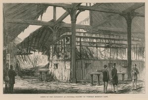 Scene av eksplosjonen på Victoria Station tirsdag morgen sist, 1884 av English School