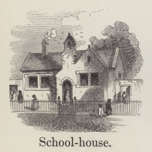 Skolehus (gravering) av English School