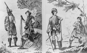 Scottish Soldiers of the Highlands og An Highland Officer and Serjeant av English School