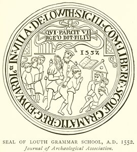 Seal of Louth Grammar School, A.D. 1552 av English School