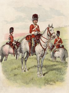 Second Dragoons, Royal Scots Greys (chromolitho) av English School