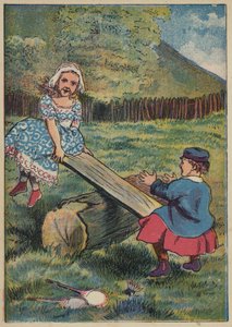 See-Saw, Margery Daw (fargelitografi) av English School