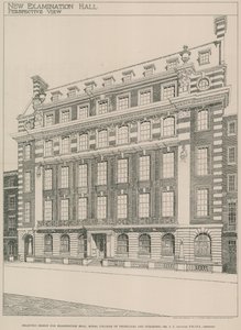 Valgt design for eksamenssalen, Royal College of Physicians and Surgeons av English School