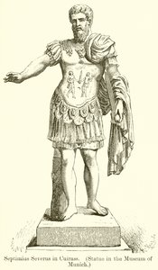 Septimius Severus i Cuirass. (Statue i München-museet) av English School