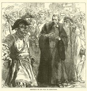 Servetus på vei til henrettelse av English School