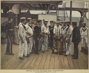 Servering av rom om bord på HMS Camperdown