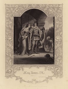 Shakespeare: Kong Henrik IV, del 1, akt II, scene 3 (gravering) av English School