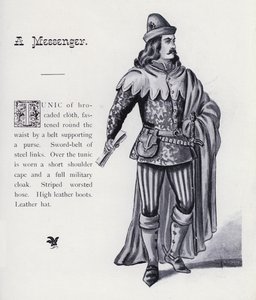 Shakespeares King Richard III: A Messenger (litho) av English School