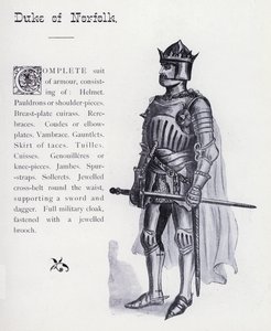 Shakespeares kong Richard III: Duke of Norfolk (litho) av English School