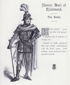 Shakespeares kong Richard III: Henry, jarl av Richmond, slaget (litho) av English School