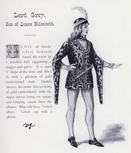 Shakespeares kong Richard III: Lord Grey, sønn av dronning Elizabeth (litho) av English School