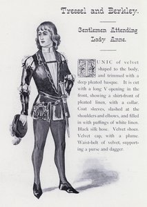 Shakespeares kong Richard III: Tressel og Berkley, herrer som deltar på Lady Anne (litho) av English School