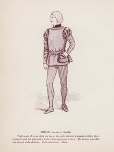 Shakespeares The Merry Wives of Windsor: Simple, Servant to Slender (litho) av English School