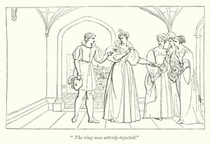 Shakespeares Two Gentlemen Of Verona; Julia avviser ringen (gravering) av English School
