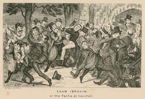 Sham Ibrahim eller Pacha i Vauxhall Gardens, London av English School