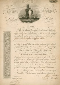 Andel for Hope Insurance Company, Ludgate Hill, London av English School
