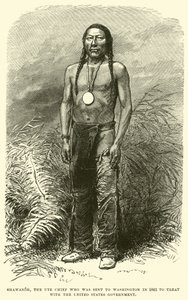 Shawanoh, Ute-sjefen som ble sendt til Washington i 1863 for å behandle med USAs regjering av English School